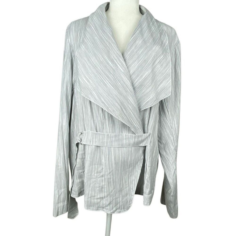 Lane Bryant Lightweight Striped Jacket Size 24
